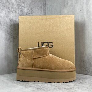UGG Womens classic ultra mini platform boots Chestnut